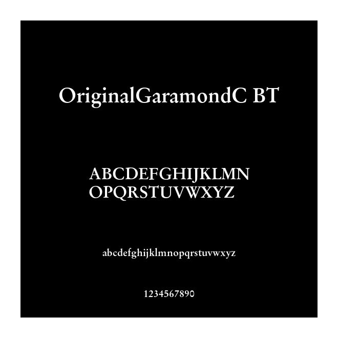 OriginalGaramondC BT