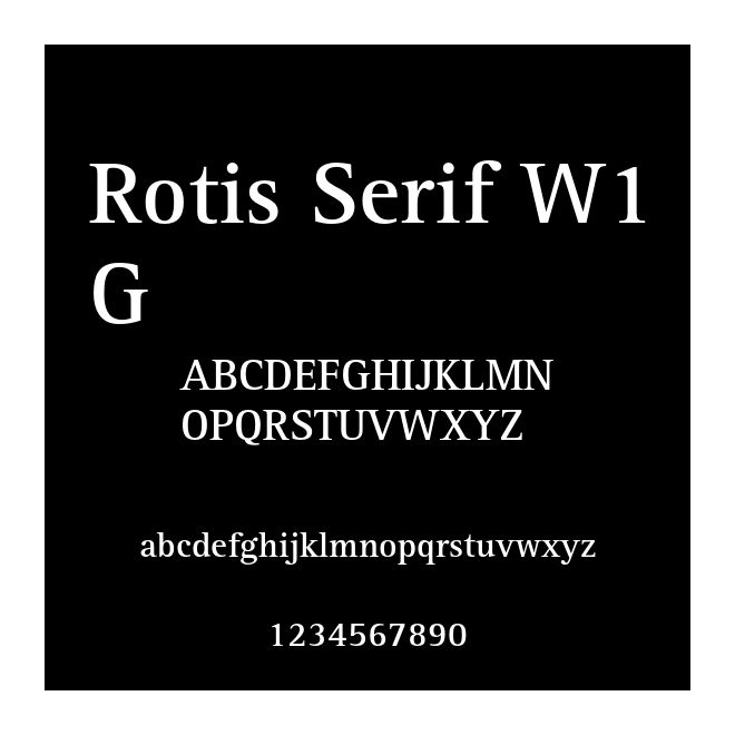 Rotis Serif W1G