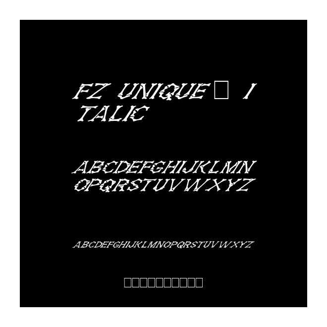 FZ UNIQUE 5 ITALIC 