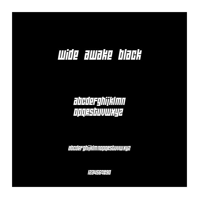 Wide awake Black