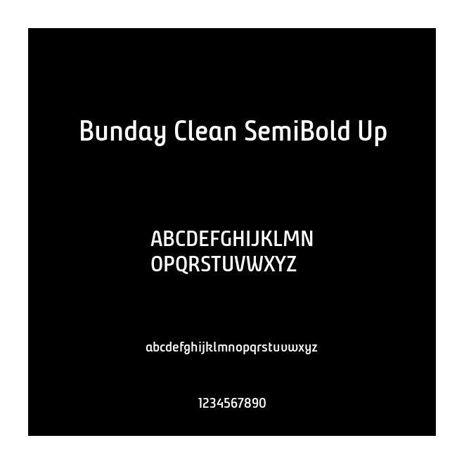 Bunday Clean SemiBold Up