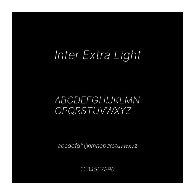 Inter Extra Light