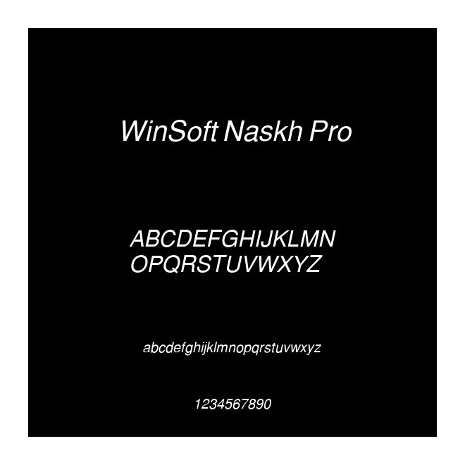 WinSoft Naskh Pro