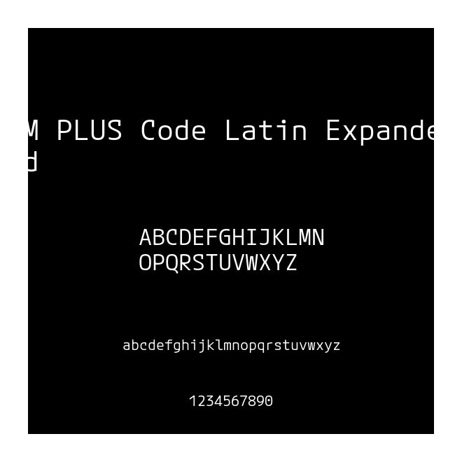M PLUS Code Latin Expanded