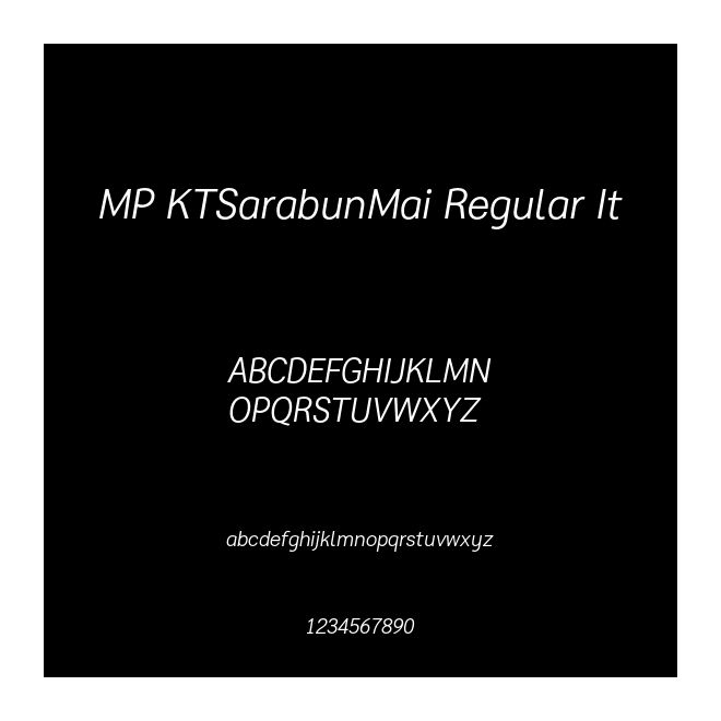 MP KTSarabunMai Regular It