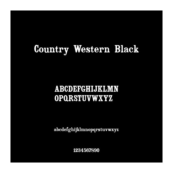 Country Western Black