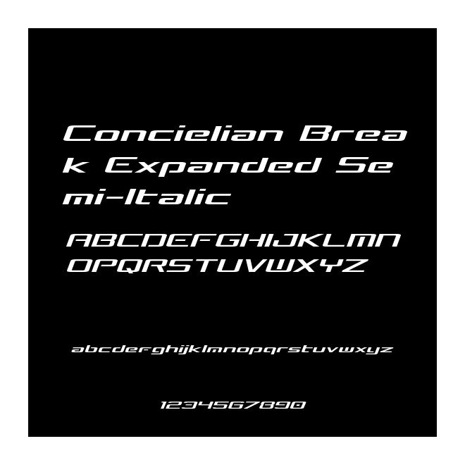 Concielian Break Expanded Semi-Italic