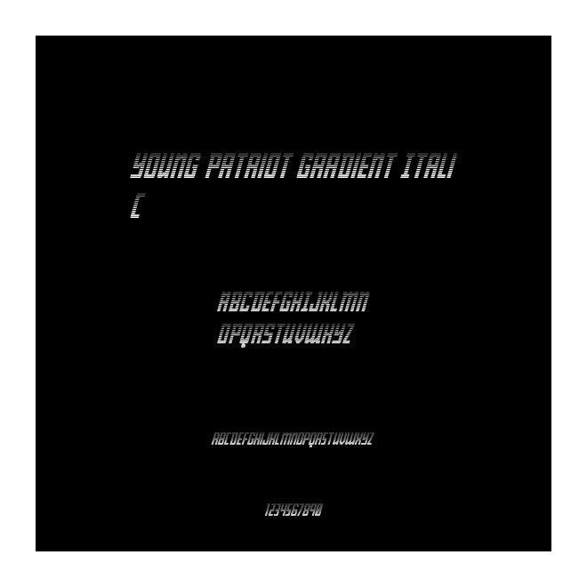 Young Patriot Gradient Italic