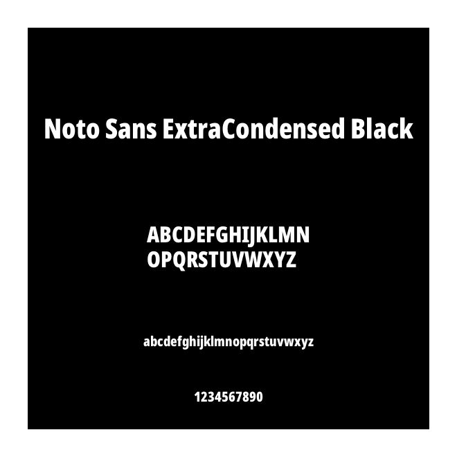Noto Sans ExtraCondensed Black