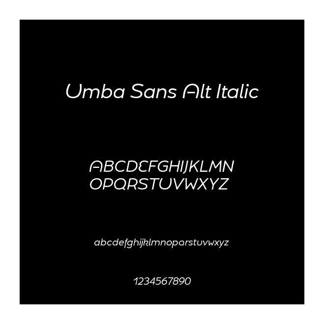 Umba Sans Alt Italic