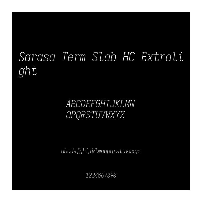 Sarasa Term Slab HC Extralight