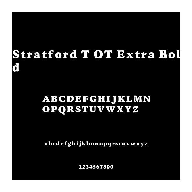 Stratford T OT Extra Bold