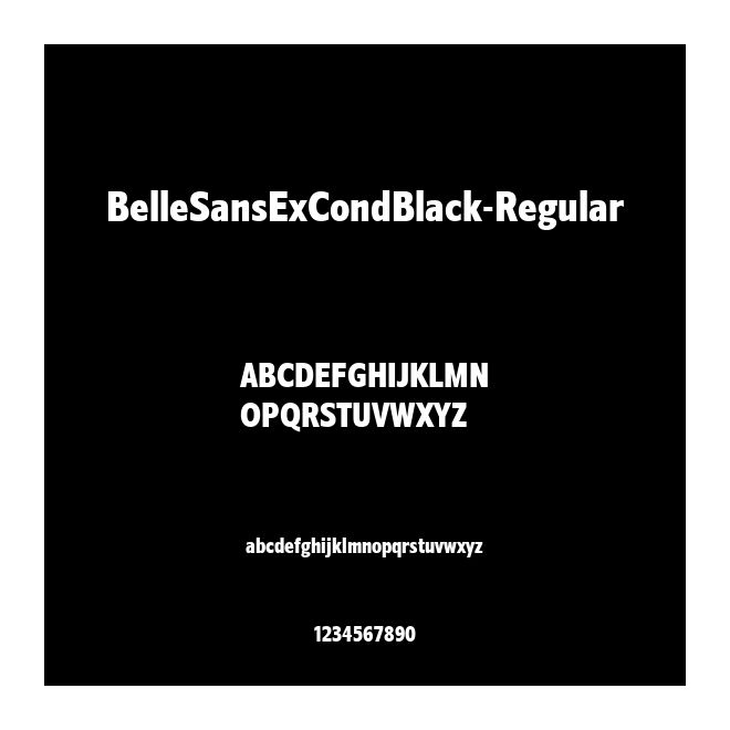 BelleSansExCondBlack-Regular