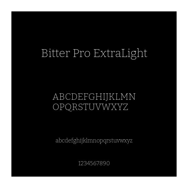 Bitter Pro ExtraLight