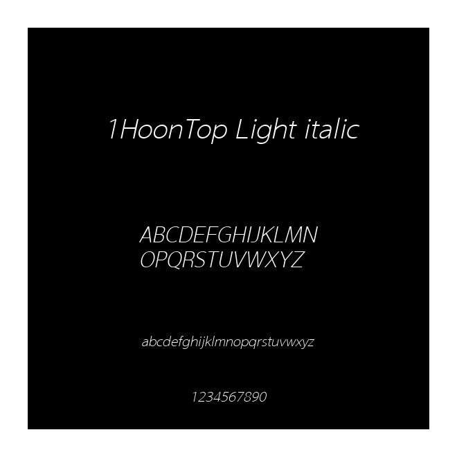 1HoonTop Light italic