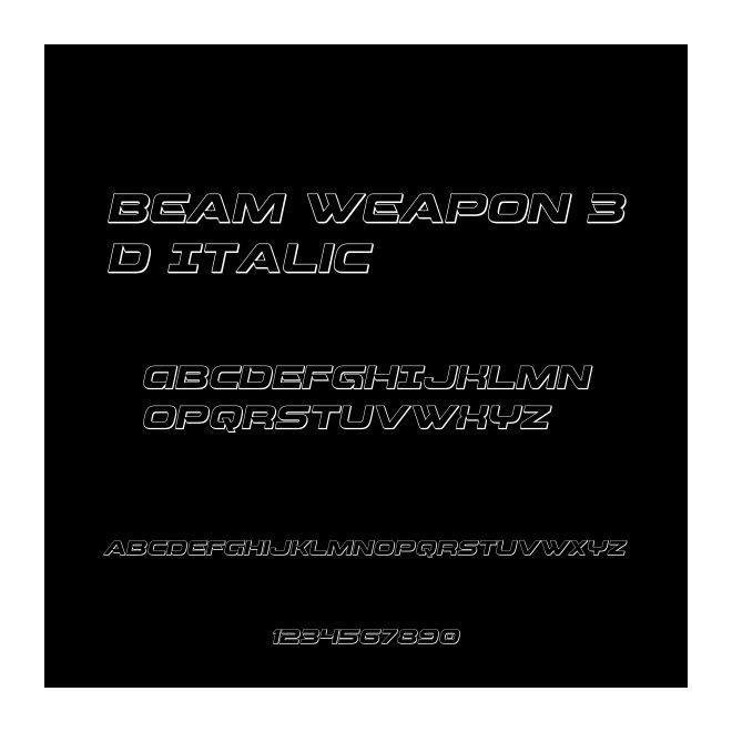 Beam Weapon 3D Italic