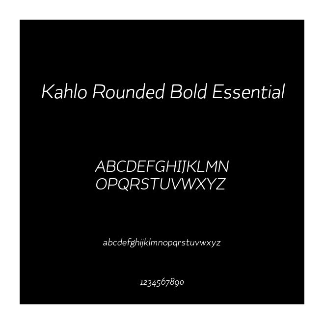 Kahlo Rounded Bold Essential