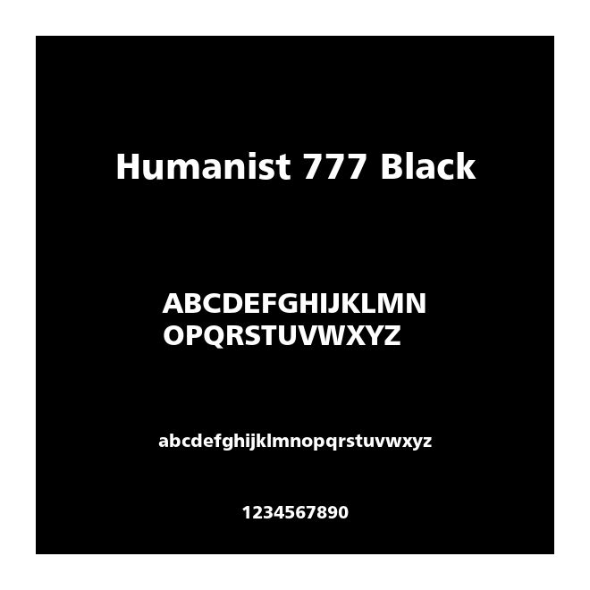 Humanist 777 Black