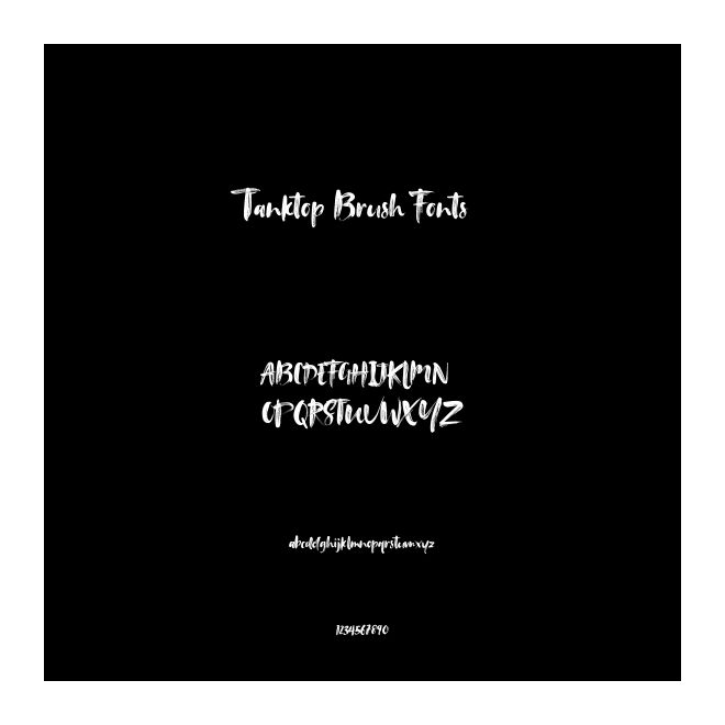 Tanktop Brush Fonts