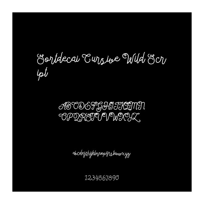 Sortdecai Cursive Wild Script