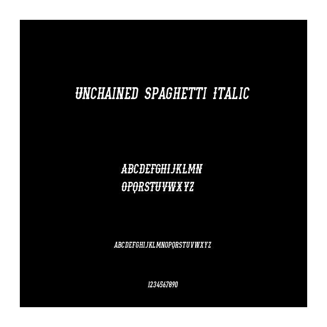 Unchained Spaghetti Italic