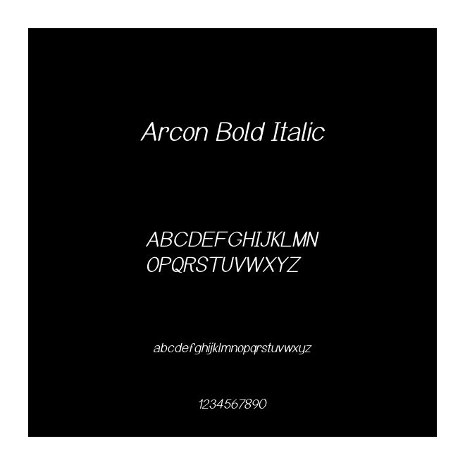 Arcon Bold Italic