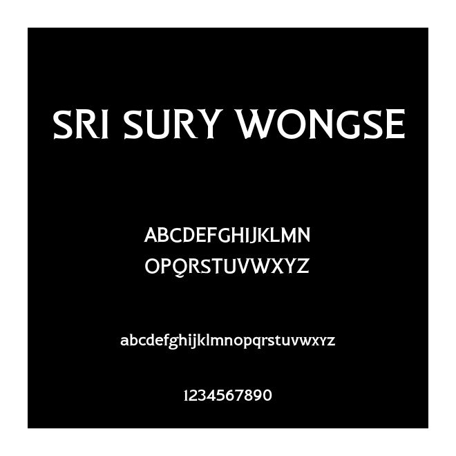 SRI SURY WONGSE
