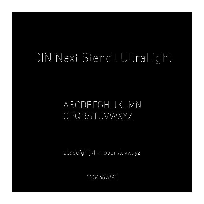 DIN Next Stencil UltraLight