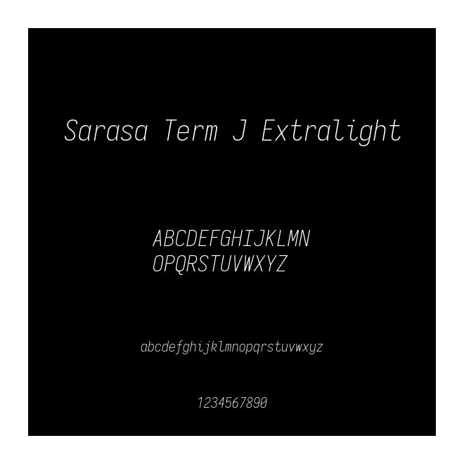 Sarasa Term J Extralight