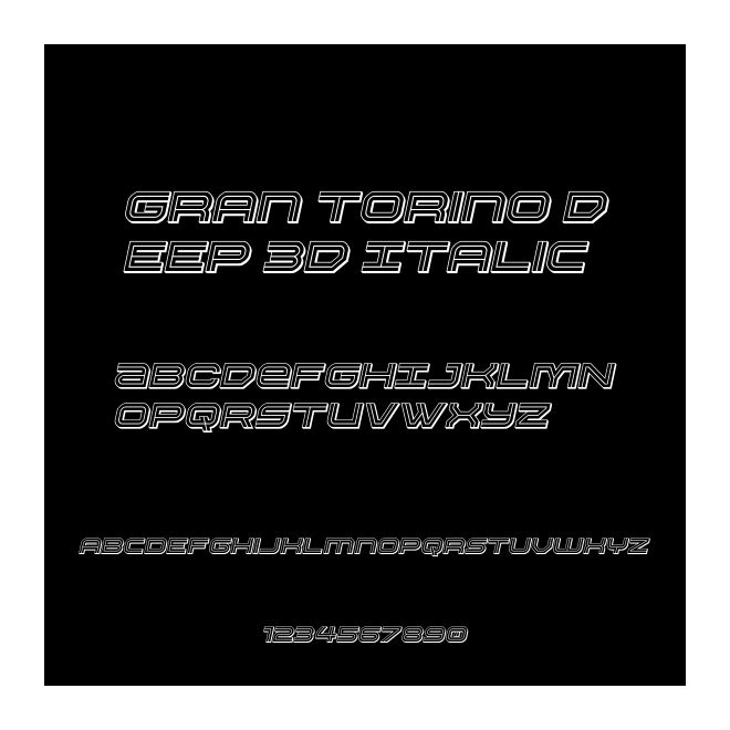 Gran Torino Deep 3D Italic