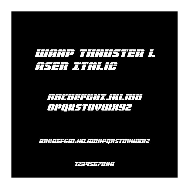Warp Thruster Laser Italic