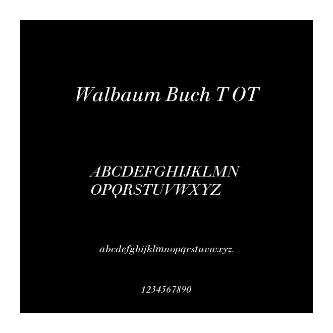 Walbaum Buch T OT