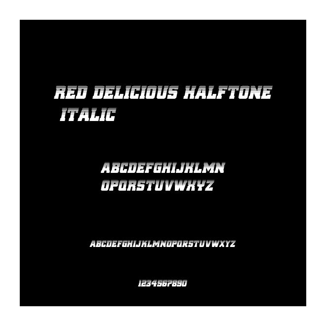 Red Delicious Halftone Italic