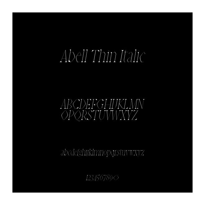 Abell Thin Italic