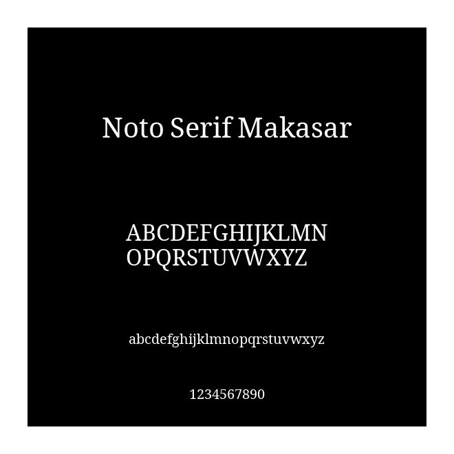 Noto Serif Makasar