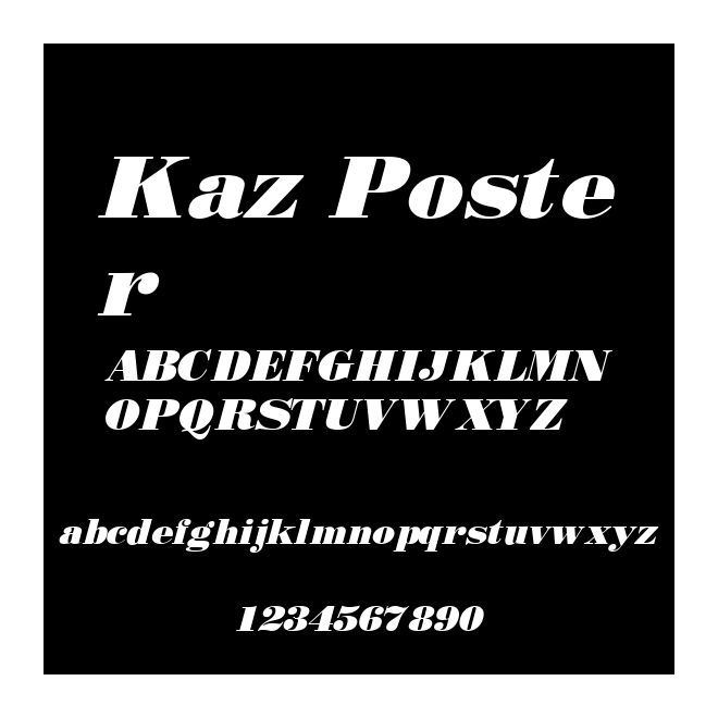 Kaz Poster