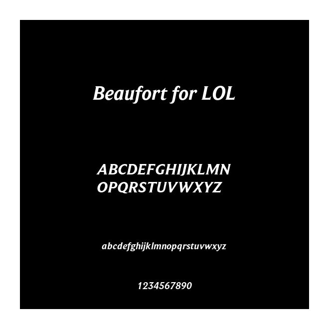 Beaufort for LOL
