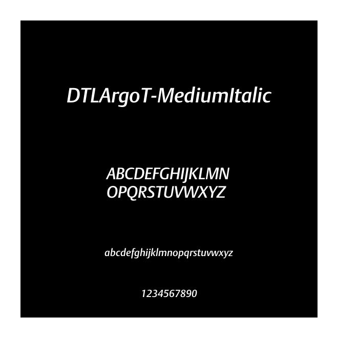 DTLArgoT-MediumItalic