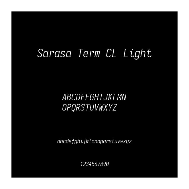 Sarasa Term CL Light