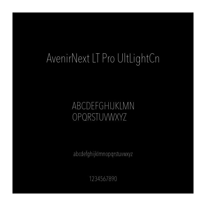 AvenirNext LT Pro UltLightCn