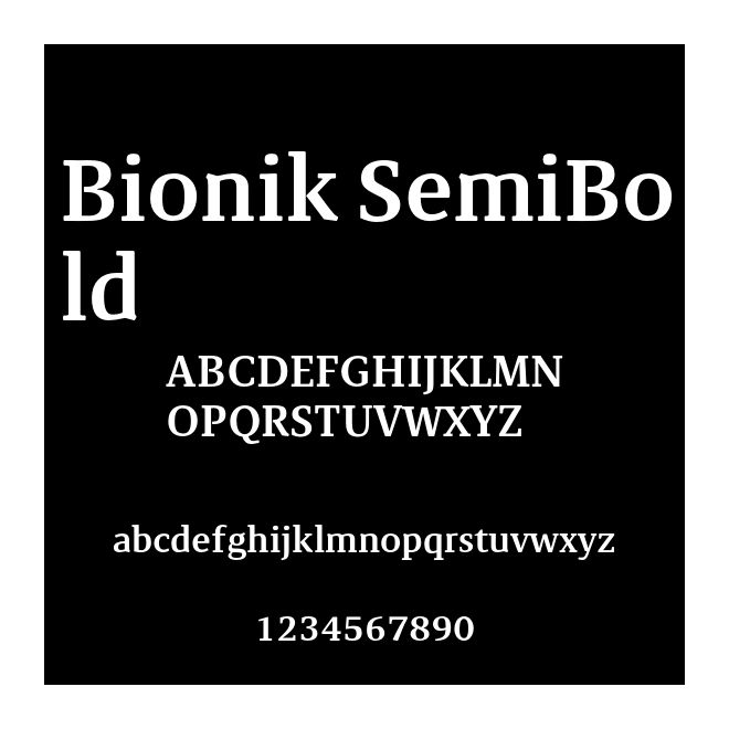 Bionik SemiBold