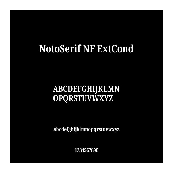 NotoSerif NF ExtCond