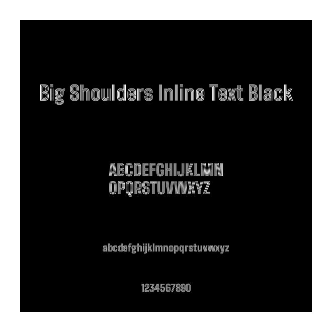 Big Shoulders Inline Text Black