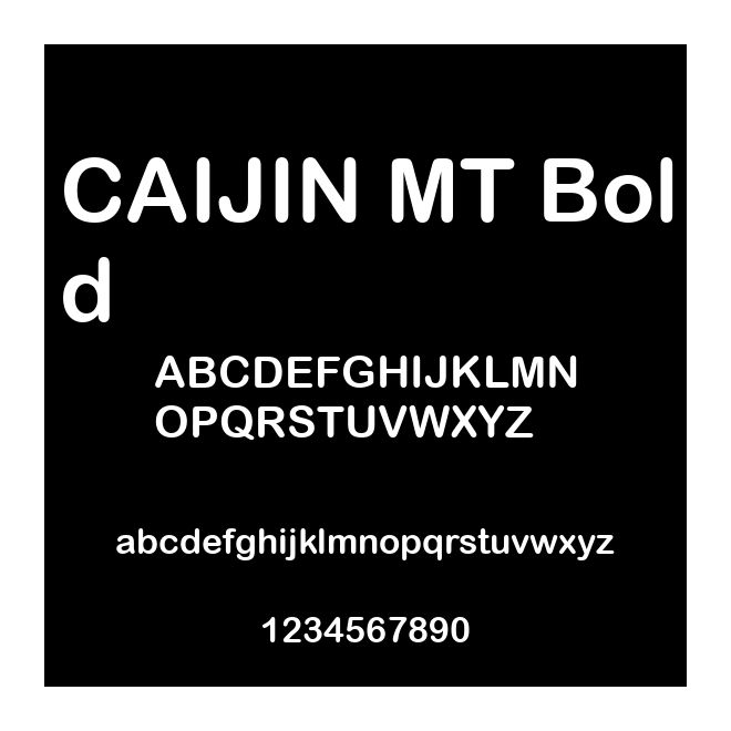 CAIJIN MT Bold