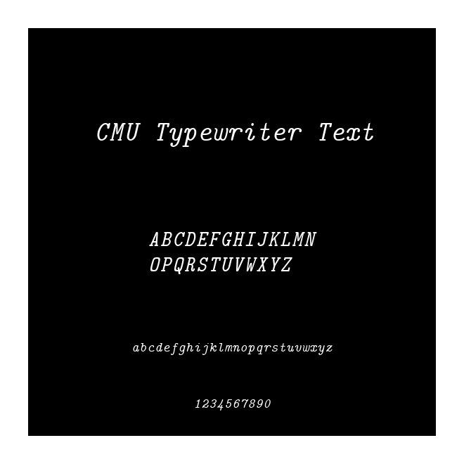 CMU Typewriter Text