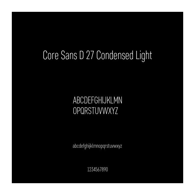 Core Sans D 27 Condensed Light