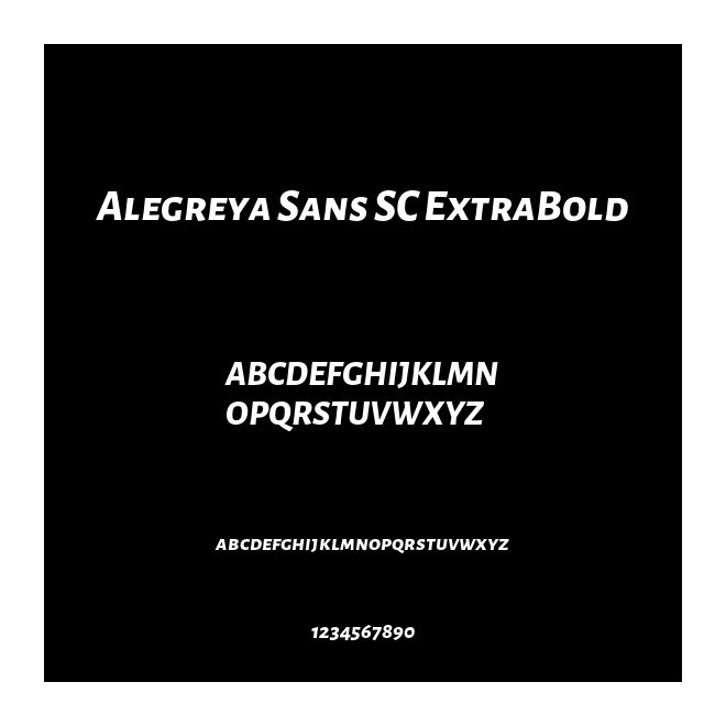 Alegreya Sans SC ExtraBold