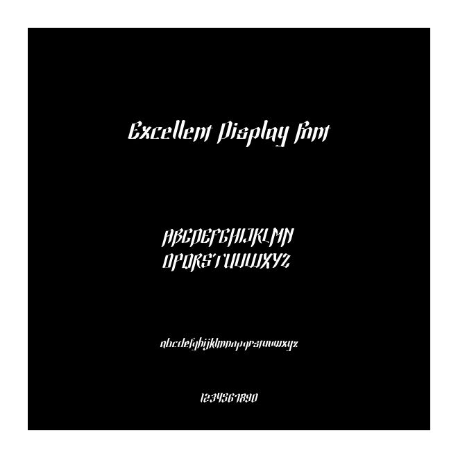 Excellent Display Font