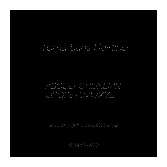 Toma Sans Hairline