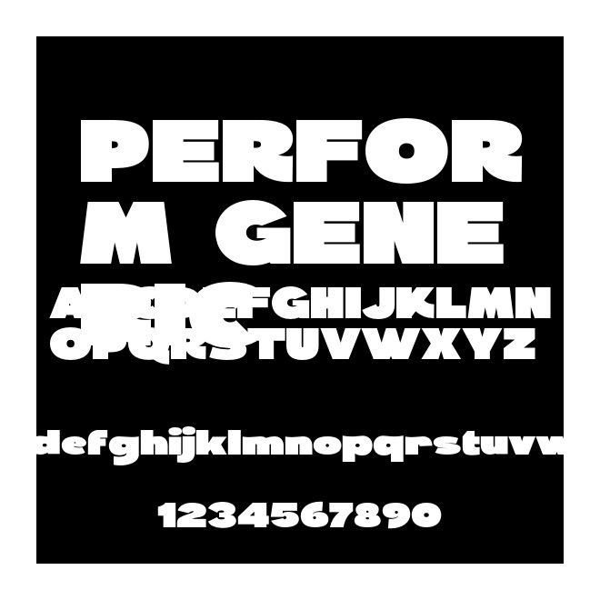 PERFORM GENERIC